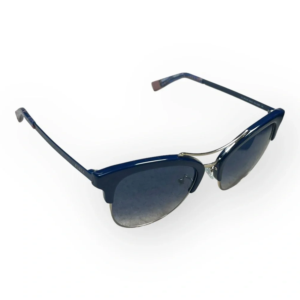 Furla Women's Sunglasses SFU138 Blue Gray Fashion Cat Eye Brand new with Case